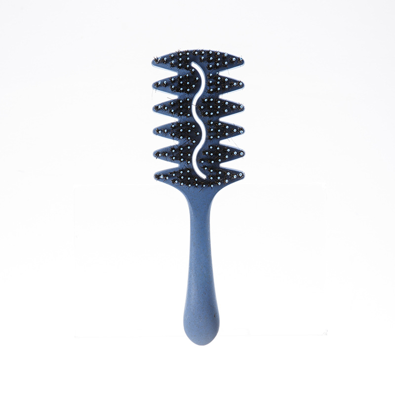 Blue - boar & nylon bristle