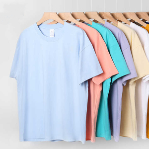 Camiseta Yinqu Nueva de 260g, 100% Algodón, Corte Regular, Tejido Sólido y Transpirable, Personalizable, Estilo Urbano, Vintage, para Hombre - Product Image 1