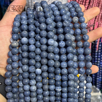Perles de pierres précieuses en corail bleu naturel en gros 4mm 6mm 8mm 10mm 12mm perles rondes en vrac de corail bleu naturel pour la fabrication de bijoux