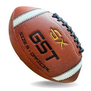 Pallone da Football Americano GX Misura Ufficiale 9, <span class=keywords><strong>Serie</strong></span> 2000 Premium in Pelle GST, Palla da Allenamento Pro Grip 13,76 oz per Scuole Superiori e Università - Product Image 1