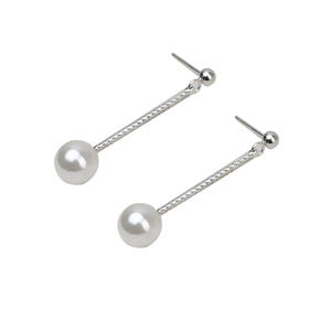 Boucles d'oreilles en argent S925 avec perles et longue chaîne 2cm 5cm, accessoires de bricolage, support vide, design de pampilles de luxe 932 Tide - Product Image 5