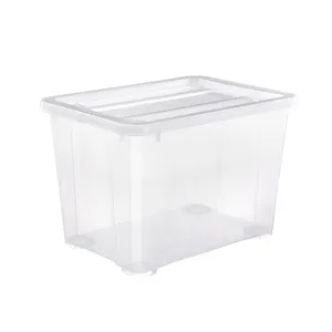 China Wholesale 20L Plastic Storage Boxes With Lid For Clothes