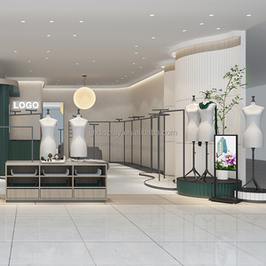 Nhà Máy Giá đầy đủ-cửa hàng tùy chỉnh Showcase cho quần áo showroom thiết kế đứng Boutique quần áo giá mới nhất bán lẻ - Product Image 6