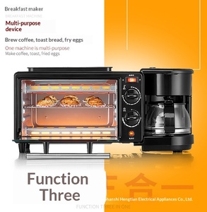 Estación <span class=keywords><strong>de</strong></span> Desayuno Multifuncional 3 en 1, <span class=keywords><strong>Horno</strong></span> <span class=keywords><strong>Tostador</strong></span> Eléctrico con Sartén y Cafetera para el Hogar, Oficina o Apartamento - Product Image 3