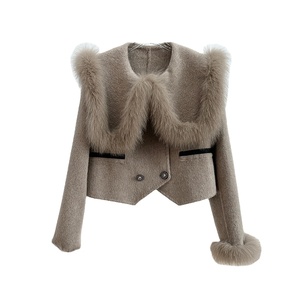 Manteau de fourrure de renard véritable pour femmes hiver garder au