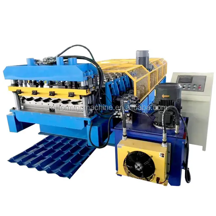 Glazed Roll Forming Machine High Speed High Accurate Glazed Step Roof Tile Making Machinery High Quality Roof Sheet Roll Forming Machine
