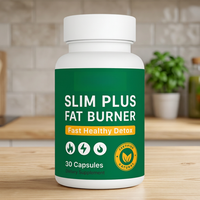 Slim Plus Brûleur de Graisse Végétalien en Capsules – Détox Naturelle, Aide Digestive, Boost d'Énergie, Soutien à la Gestion du Poids – 30 Capsules pour Adultes (2 ans et plus)