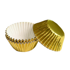 Gobelets en papier d'aluminium doré <span class=keywords><strong>pour</strong></span> cupcakes, gobelets en papier cuisson, étui à gâteaux au chocolat - Product Image 1