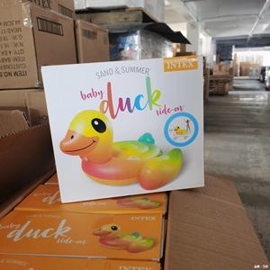 ห่วงยางเป่าลมรูปเป็ดสีเหลือง INTEX 57556 ของเล่นลอยน้ำสำหรับสระว่ายน้ำ วัสดุ PVC พกพาสะดวก สำหรับผู้ใหญ่และเด็ก เล่นสนุกในแม่น้ำ - Product Image 5