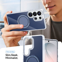 Étui magnétique pour appareil photo avec cadre métallique 360° °   Support de téléphone rotatif antichoc à couverture intégrale pour voiture Samsung Galaxy S26 Ultra