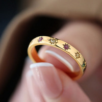 Vente en gros de bijoux hypoallergéniques étanches anti-ternissement en acier inoxydable personnalisés Bague en zircone de couleur délicate plaquée PVD or 18 carats