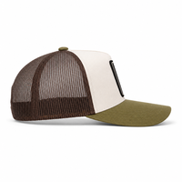 Casquette Trucker en Coton et Maille à 5 Panneaux de Haute Qualité pour Hommes, avec Logo Brodé Personnalisé et Patch en Caoutchouc, Idéale pour les Sports de Plein Air et les Activités de Performance