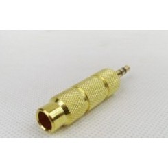 Conector adaptador de audio chapado en oro de 3,5 mm macho a 6,35 mm hembra, tipo de enchufe de cobre para dispositivos de audio - Product Image 3