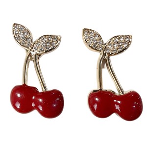Accessoires de mode Version Red Cherry Butterfly Love, fleur à cinq pétales, coiffe, fleur pour vêtements, breloque pour étui à accessoires, matériaux - Product Image 6