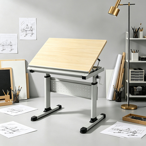 Mesa de Dibujo para Arquitectos con Altura Ajustable Manualmente, Suministro Directo de Fábrica, Escritorio de Pintura Inclinable con Manivela y Ranura para Papel - Product Image 2
