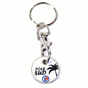 Promotional High Quality Blank Round Custom logo Metal <b>Engraved</b> Keychains Stainless Steel - Product Image 2