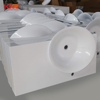 Lavabo extérieur 120 cm lavabo de surface solide salle de bain vanité avec lavabo