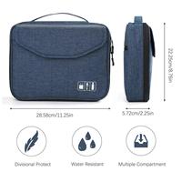 Boîte de rangement numérique multifonctionnelle, sac de rangement numérique en tissu Oxford double couche, organisateur de chargeur de téléphone et de câble de données