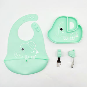 Juego de cuencos y platos de silicona personalizados, <span class=keywords><strong>vajilla</strong></span> de comedor para niños, <span class=keywords><strong>vajilla</strong></span> de silicona segura para bebés - Product Image 2