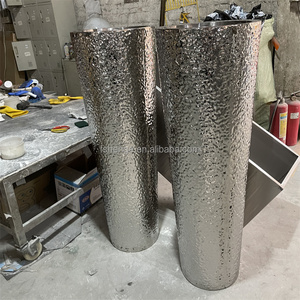 <span class=keywords><strong>Vaso</strong></span> da <span class=keywords><strong>fiori</strong></span> moderno di lusso in acciaio inossidabile per decorazioni domestiche, fioriera da esterno, <span class=keywords><strong>vaso</strong></span> alto in metallo argentato a specchio da terra per hotel - Product Image 3