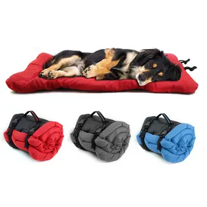 Outdoor Large Dog Bed Waterproof Travel Mat Pets Portable Bed Roll Anti-slip Soft And Warm Dog Sleeping Pad For Car Camping Sofa