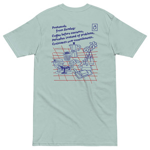 GUSTATORY Originals Postcards From Sunday T-shirt brodé en coton épais - Product Image 6