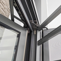 Ventana Abatible con Aislamiento Acústico Contra Impactos de Huracanes, Rotura Térmica, Doble Acristalamiento, Resistente al Viento, para Exteriores y Baños, con Certificación Energy Star