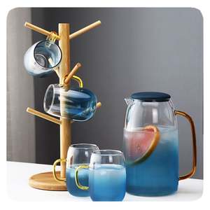 Venta al <span class=keywords><strong>por</strong></span> <span class=keywords><strong>mayor</strong></span> <span class=keywords><strong>de</strong></span> vidrio <span class=keywords><strong>de</strong></span> borosilicato resistente al calor jarra <span class=keywords><strong>de</strong></span> agua <span class=keywords><strong>de</strong></span> vidrio con tapa <span class=keywords><strong>de</strong></span> plástico - Product Image 3