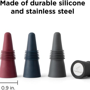 Tapones para Botellas W6121, Juego de 4 Tapones Multicolor para Vino, Conservan la Frescura, Elegantes y Duraderos, Regalos para Fiestas - Product Image 2