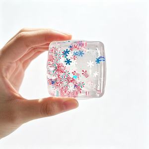 Fournitures de Noël : Jouet à presser NeeDoh style flocon de neige, cube de glace, en maltose, gadget souple pour enfants, tendance TikTok 2026 - Product Image 5