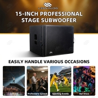 Subwoofer de scène professionnel de 15 pouces avec amplificateur de classe D