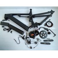 Rangka Sepeda Listrik Full Suspension Fat Bike Berbahan Karbon untuk Motor Mid Drive Bafang M620