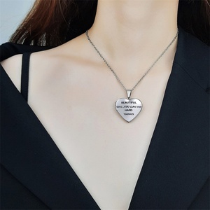 Wholesale Openable Heart Shape Photo <b>Picture</b> Locket <b>Frame</b> Pendant Necklace Necklaces Women's Stainless Steel OEM ODM Link Chain - Product Image 4