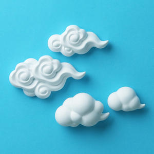 Creazione culturale di pietra magnetica tridimensionale nuvola di vento cinese simpatico piccolo adesivo del frigorifero - Product Image 2