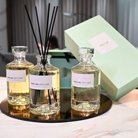 Nouveau design – Bouteille diffuseur d'arômes en verre volcanique de 100 ml, 250 ml, 500 ml pour huiles essentielles et parfums, avec bâtonnets diffuseurs