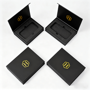 Custom Magnetic Folder Boxes Wholesale Packaging Paperboard Sponge Matt <b>Lamination</b> Recyclable with Handle for Sport Cards - Product Image 2