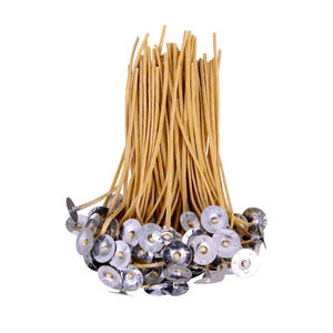 Organische 100 Stück 8 Zoll Kerzendochte mit Geringer Rauchentwicklung, Hanf-Bienenwachs-Kerzendochte, Vorgewachst mit Metalllaschen für die Kerzenherstellung - Product Image 3