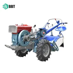 Sıcak satış 8-15HP Mini küçük çiftlik el 2 tekerlekli tarım bahçe bahçesi iki tekerlekli traktör çiftlik için