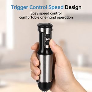 Mixeur Plongeant Électrique Multifonction 5-en-1 à Vitesse Variable avec Moteur en Cuivre Pur – Outil de Cuisine Polyvalent pour Aliments pour Bébés, Jus et Viandes - Product Image 1