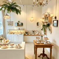Vitrine de présentation de pâtisserie pour café, design intérieur moderne et luxueux, sur mesure, en verre trempé LED.