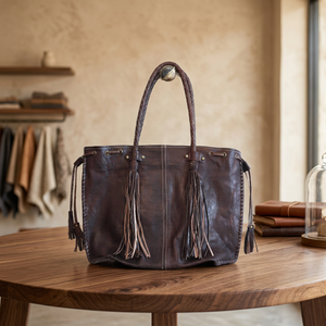 Bolso de hombro de cuero genuino premium - Product Image 5