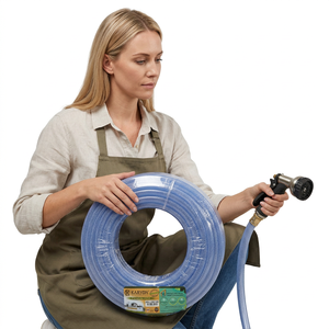 <b>PVC</b> Transparent Sprinkler Water <b>Hose</b> for Outdoor Irrigation Pump Cleaning Car Washing Landscaping Nursery Orchard Plantation - Product Image 1
