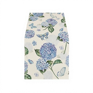 Chemin de table en lin à motif de dessin animé printanier 13x72 pouces, motif marguerite et tulipe multicolore, écologique et durable pour la décoration de la maison et de mariage - Product Image 3