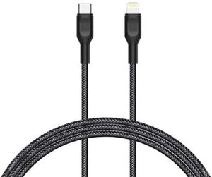 สายชาร์จเร็วแบบถักไนลอน PD 20W Type-C พร้อมระบบปิดอัตโนมัติ สำหรับถ่ายโอนข้อมูล iPhone 14/13/12/11 Pro คอมพิวเตอร์ เครื่องพิมพ์ - Product Image 1