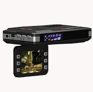 Câmera de ré antivelocidade 2 em 1, detector de radar e carro rd + dvr, caixa preta hd 1080p, 2.4 polegadas, câmera de vídeo para carro