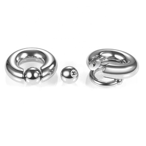 <span class=keywords><strong>Piercing</strong></span> Labret de Acero Inoxidable BCR para Labio y Oreja, Anillo de Calibre <span class=keywords><strong>Grande</strong></span> con Bola Cativa, Anillo PA con Mecanismo de Resorte - Product Image 6