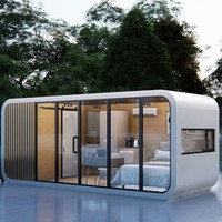 Maison capsule modulaire préfabriquée en aluminium moderne de luxe