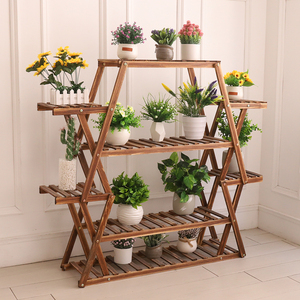 Support de plante en bois support de <span class=keywords><strong>jardinière</strong></span> de jardin à plusieurs niveaux <span class=keywords><strong>étagère</strong></span> de présentation de Pot de fleur intérieur <span class=keywords><strong>extérieur</strong></span> - Product Image 2