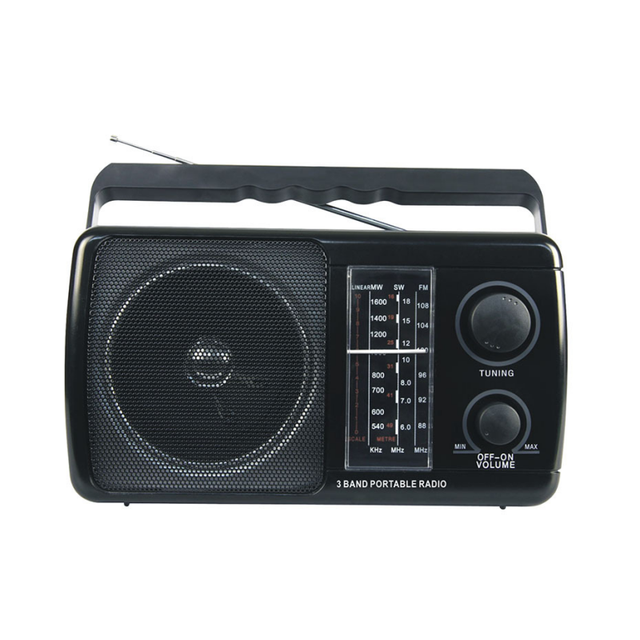 Factory Wholesale Vintage Solar Ac/Dc Power Portable MW/FM/SW 3 Band Radio With Handle With Media Player