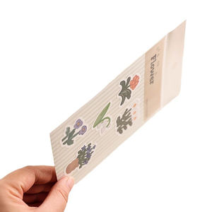 Pegatinas Adhesivas Personalizables con Diseño de Planta de Dibujos Animados en Verde Bosque, Estampado en Lámina, para Manualidades Infantiles, Sellado de Embalaje, Papel Ecológico - Product Image 5